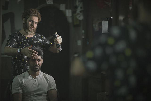 barber cutting hair professional barbershop